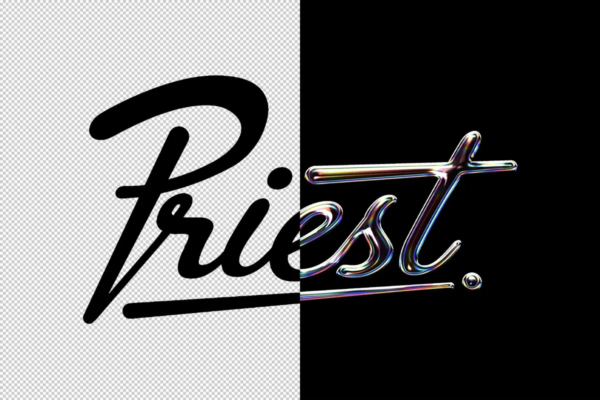 Holographic Logo Mockup