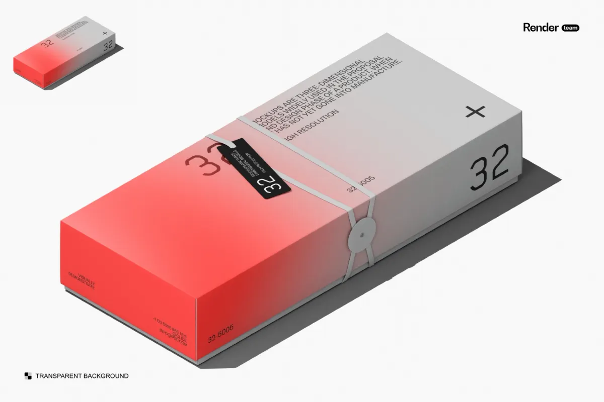 Paper Box Mockup Collection with Hang Tag