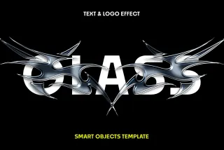 Glass Text & Logo Effect