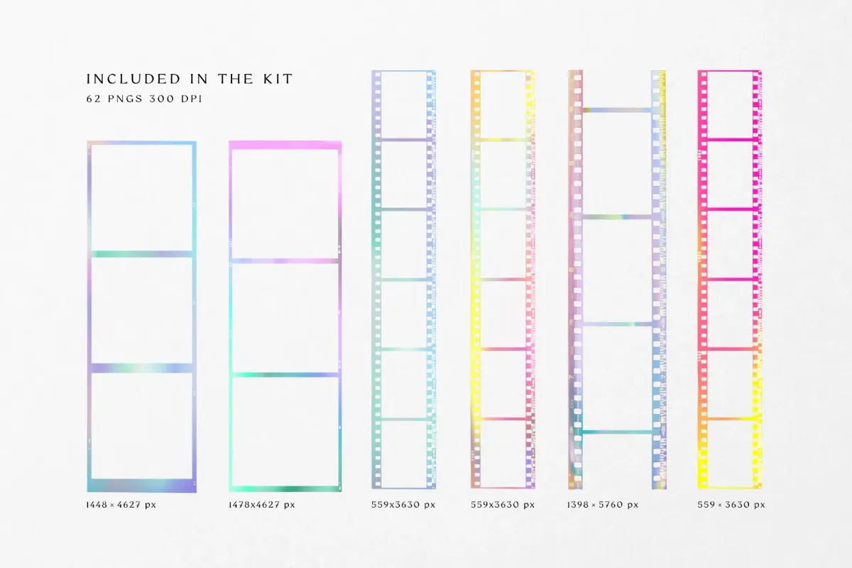 Gradient High Quality Film Frames