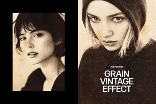 Grain Vintage Poster Photo Effect