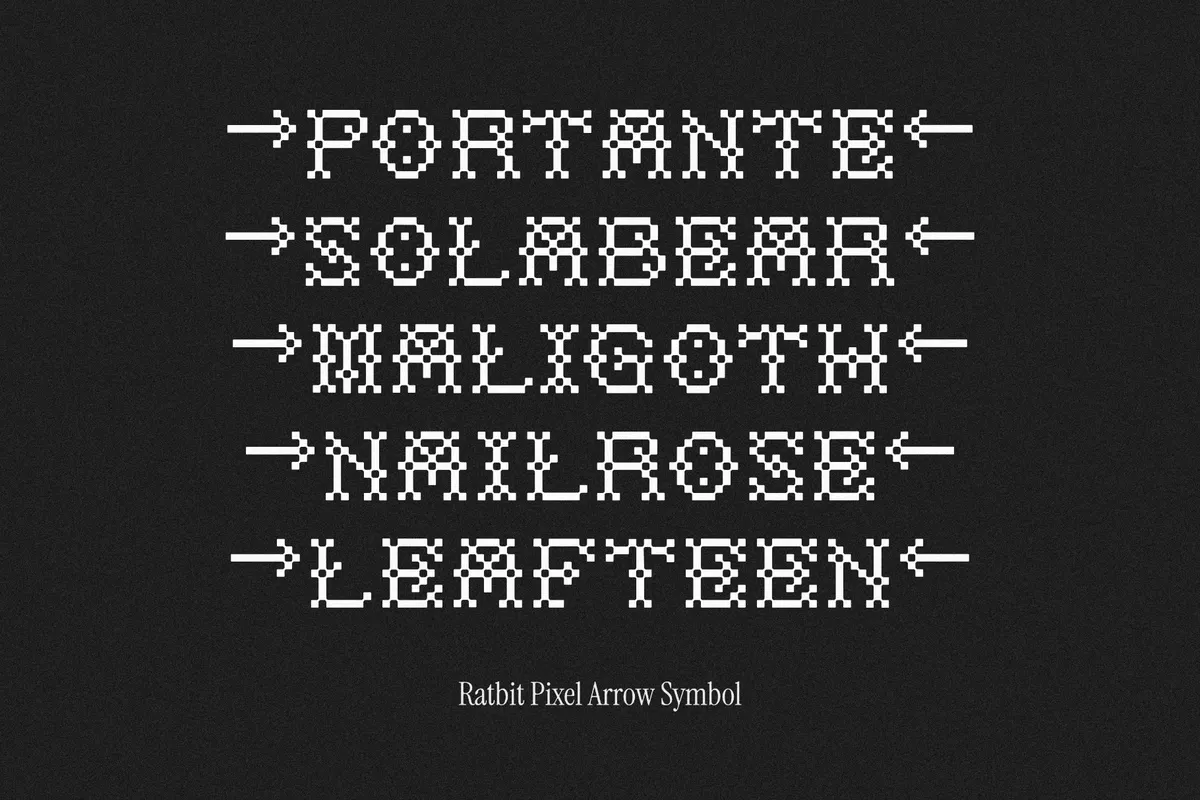 Ratbit - Pixel Display Font with Outline Style