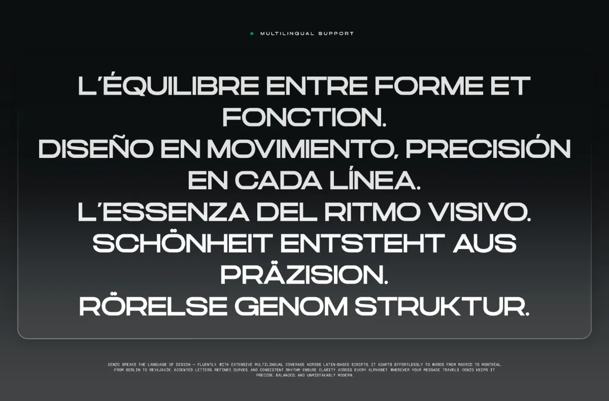 TRT Cenzo - Modern Futuristic Sans Font