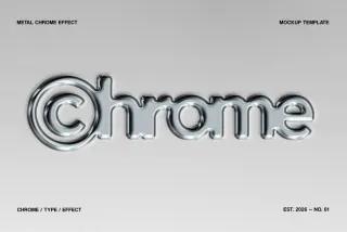 Chrome / Liquid Metal Text Effect