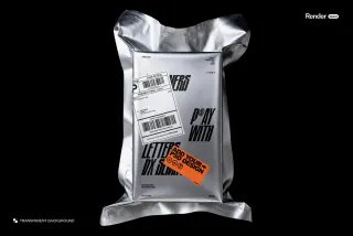 Metallic Foil Bag Mockup