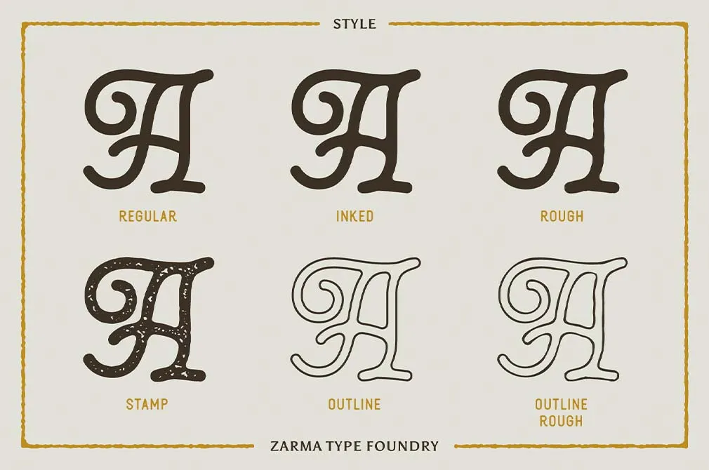 Thourenz — Monoline Vintage Font