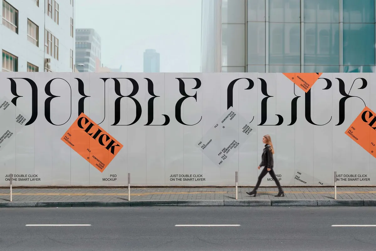 Outdoor Wallscape Advertising Mockup  Vol. 1