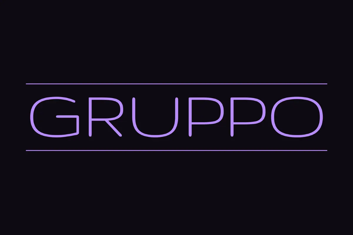 Gruppo - 1970s Futuristic Font