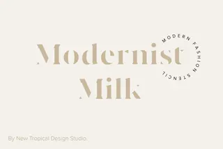 Modernist Milk Stencil Font