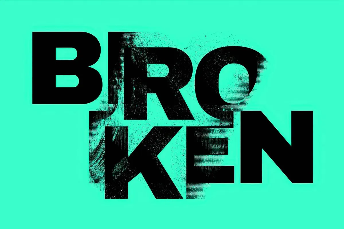 Broken Xerox Distressed Text Effect