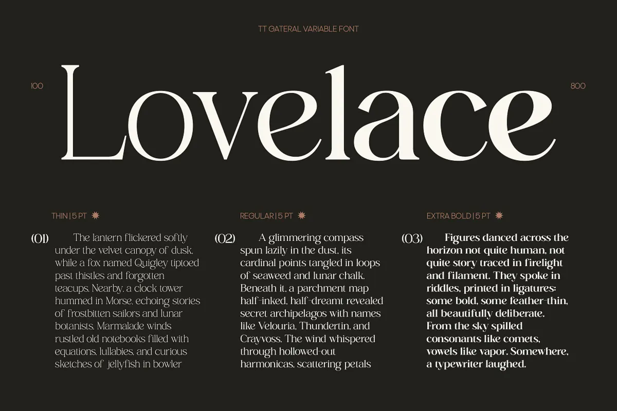 TRT Gateral – Elegant Serif Font