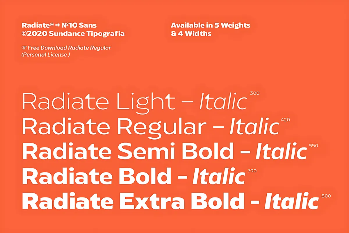 Radiate Sans Font Family