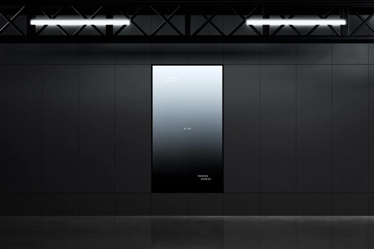 Vertical Screen Display Mockup