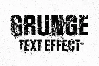 Grunge Destroyed Text Effect