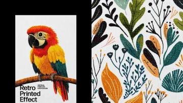 Retro Risograph Poster Print Effect