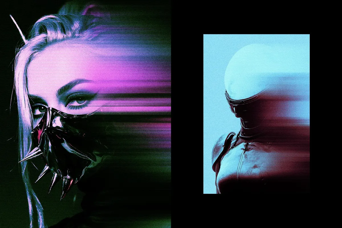 Neon Blur Photo Effect