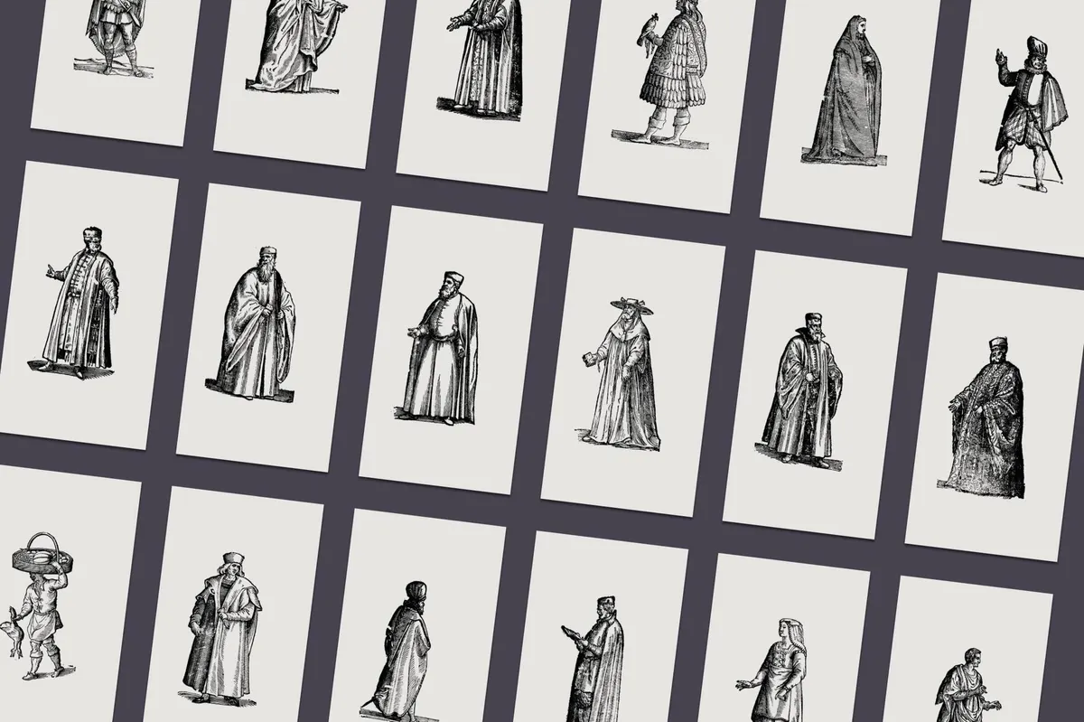 History of Fashion - Vector Illustrations