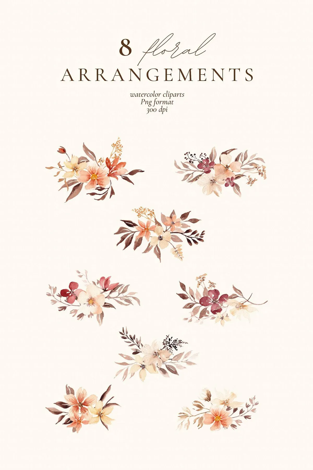 Autumn Watercolor Wildflowers