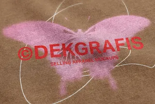 Retro-Washed T-Shirt Fabric Mockup