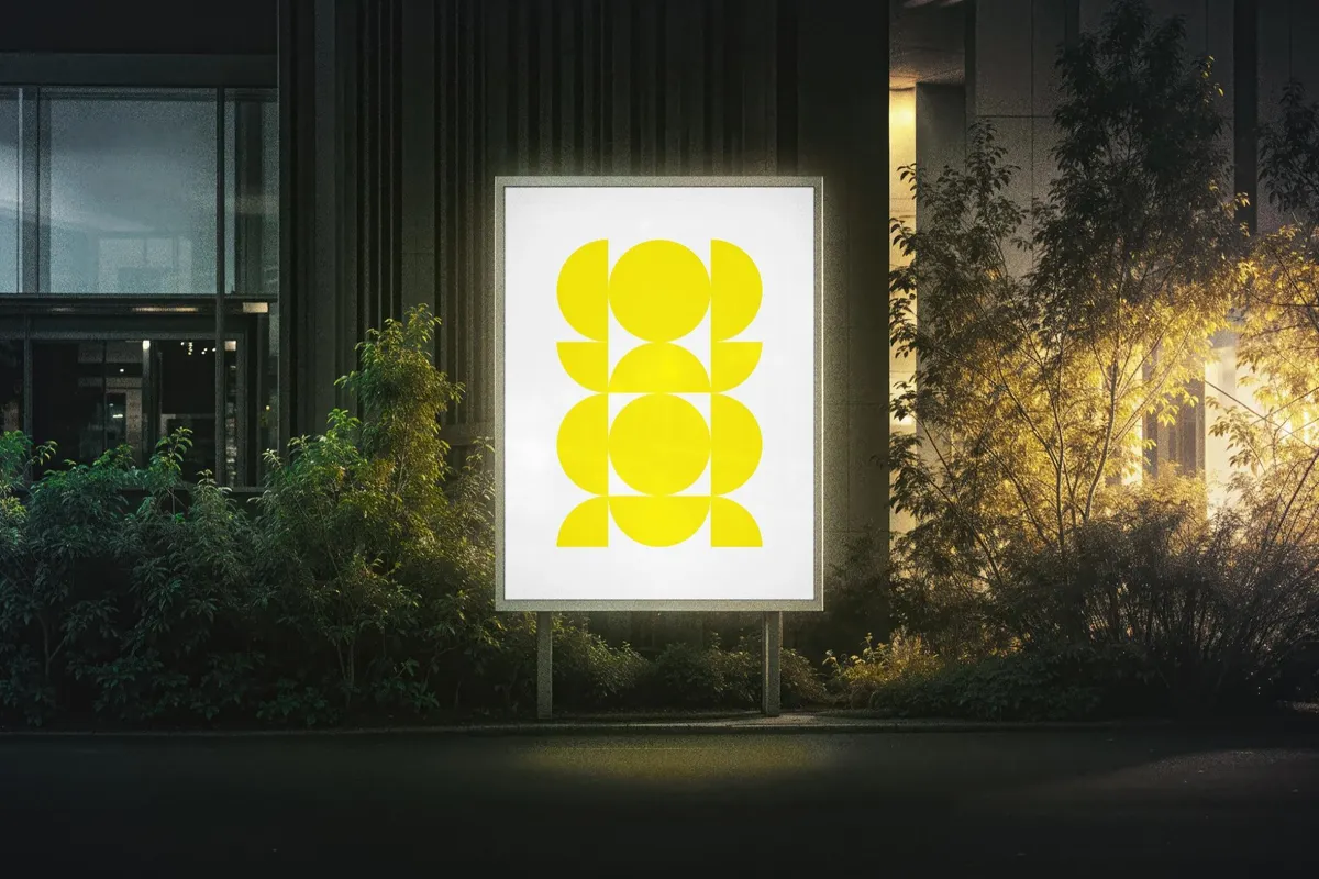 Lightbox At Night Mockup