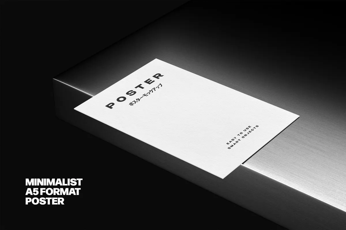 Minimalist A5 Poster Mockup
