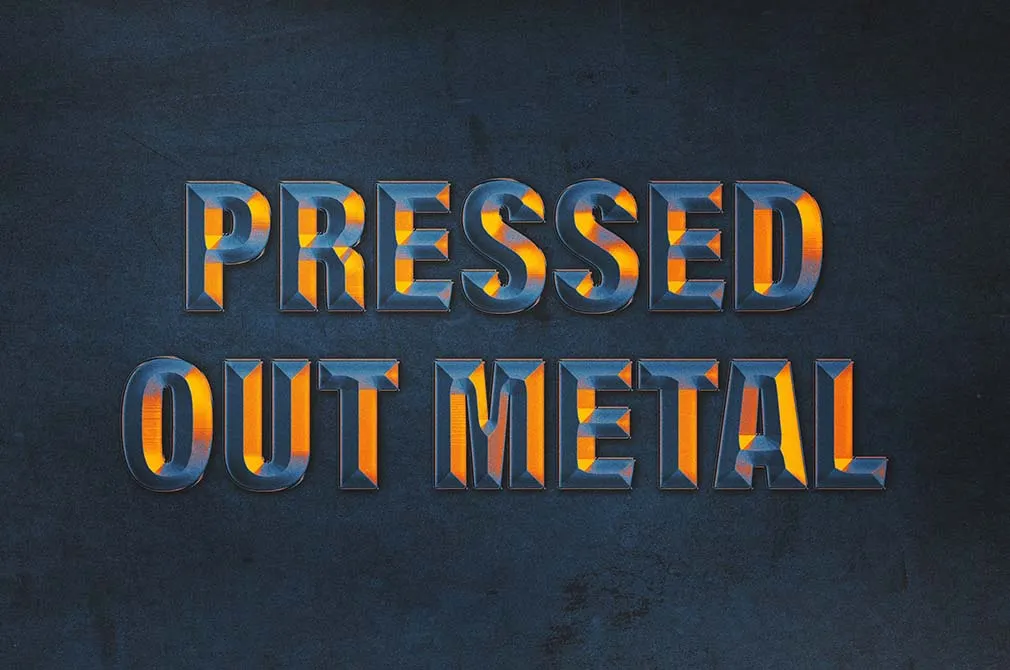 Forged Steel Text Effect