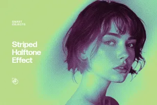 Striped Halftone Effect