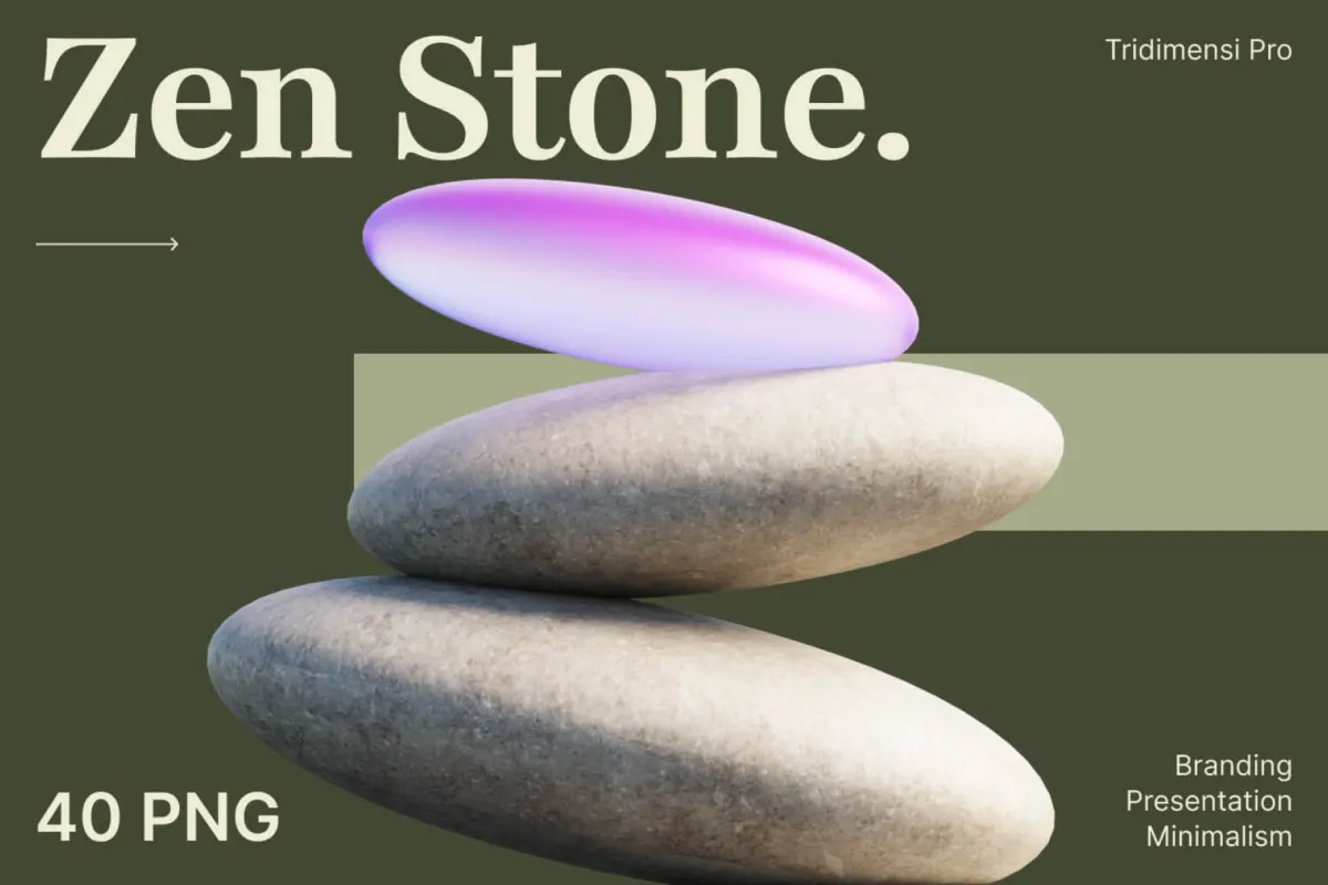 Zen Stone 3D Assets