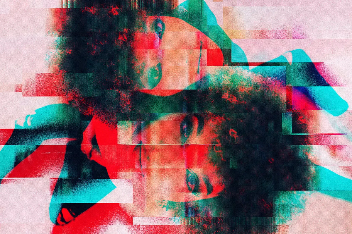 Distortion Glitch Photo Effects