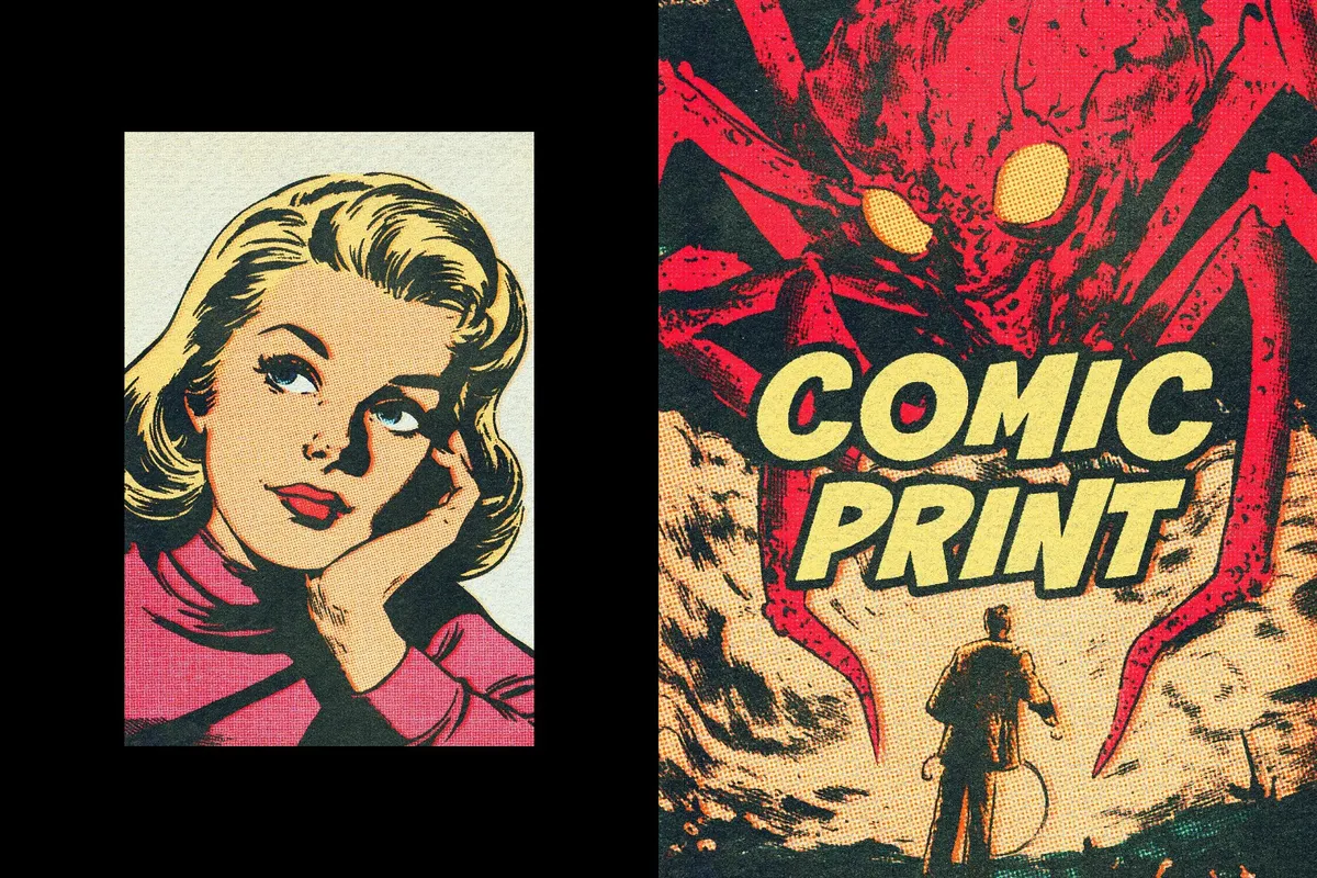 Comic Halftone Print Effect