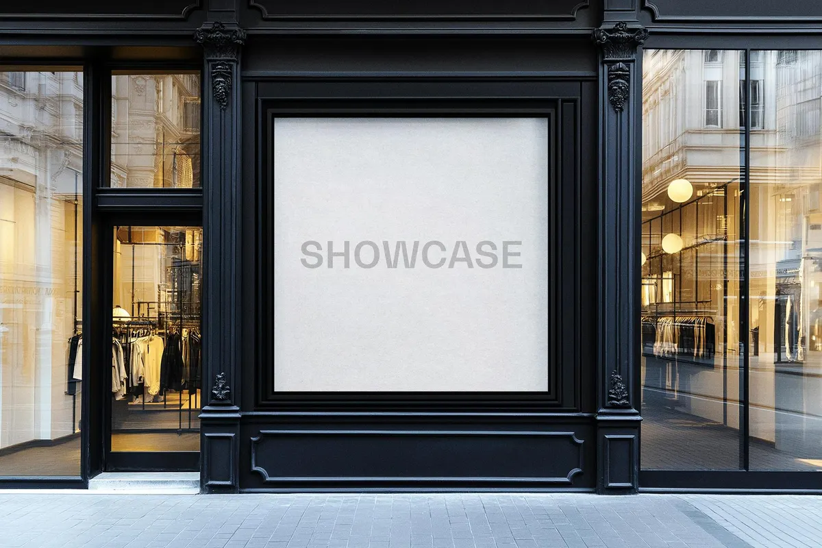 Square Storefront Poster Mockup