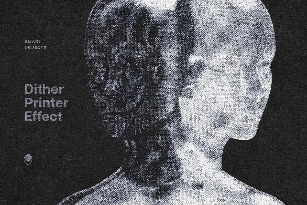 Dithering Printer Photo Effect