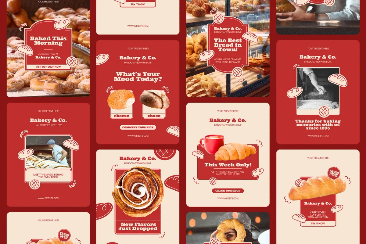 Bakery Instagram Template Pack