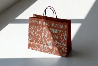 Paper Bag Mockup in Sunlight