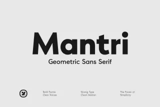 Mantri – Geometric Sans Font Family