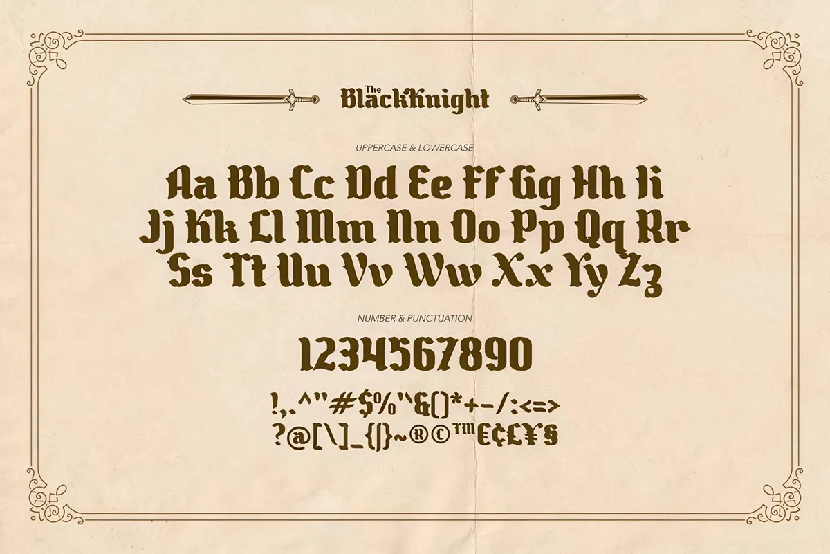 The Black Knight - Classic Blackletter