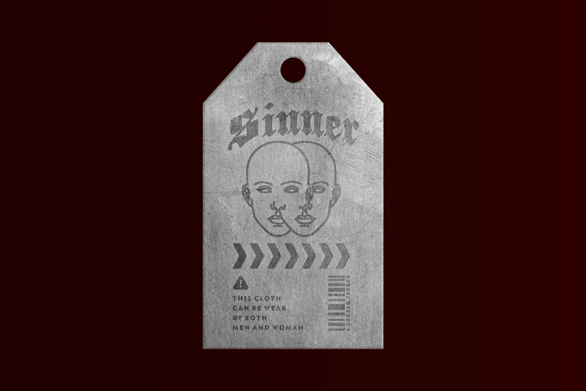 Metallic Tag Mockup