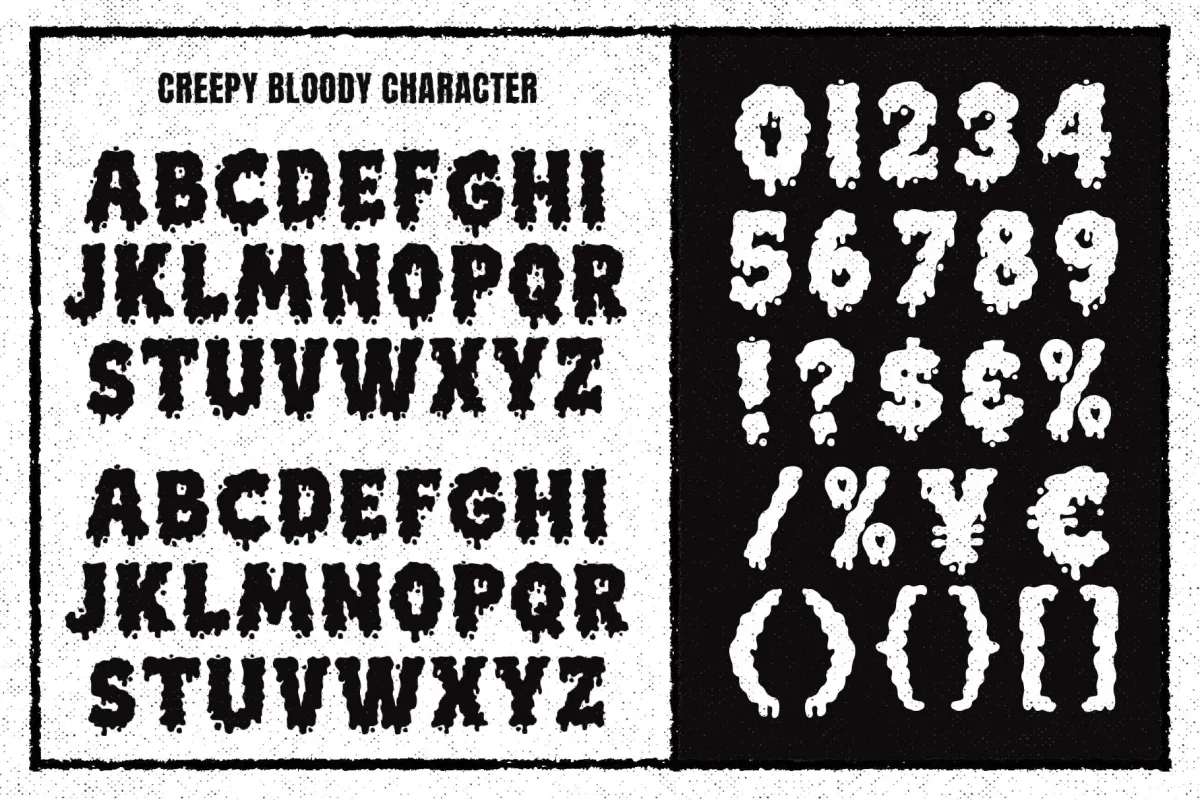 Creepy Bloody a Playful Horror Font