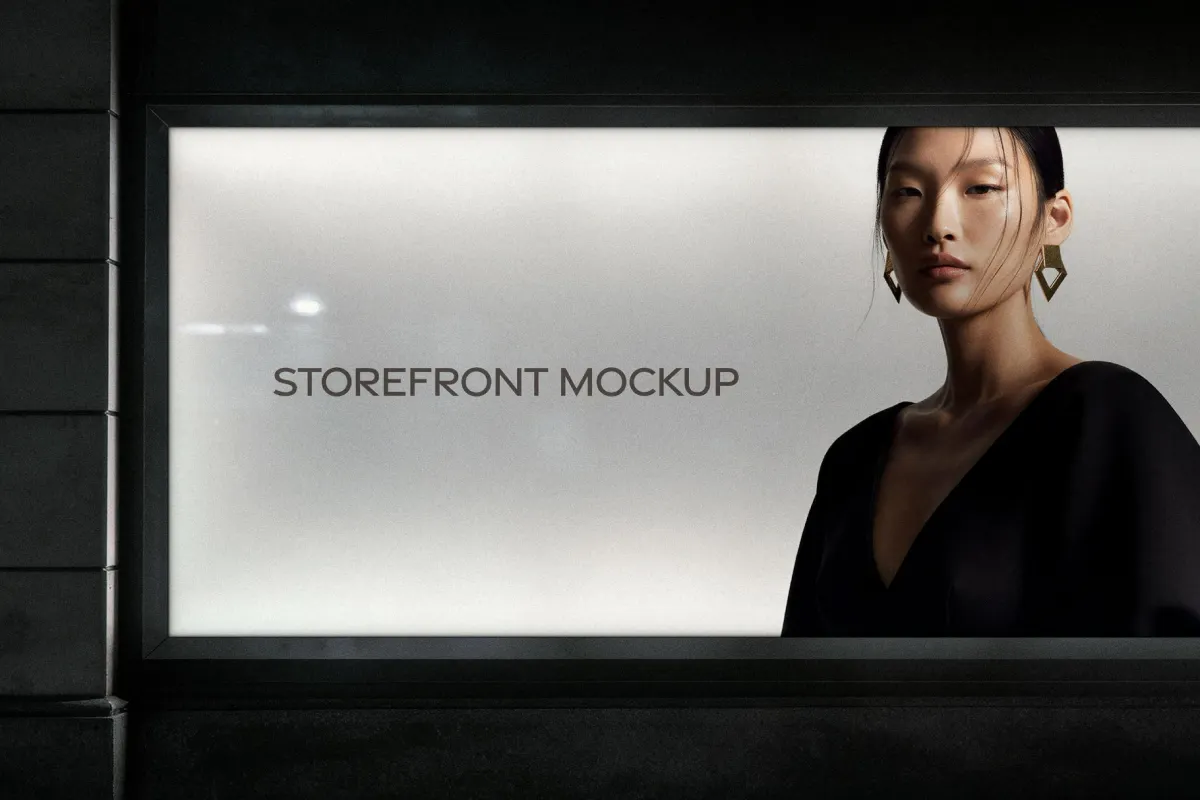 Backlit Storefront Mockup