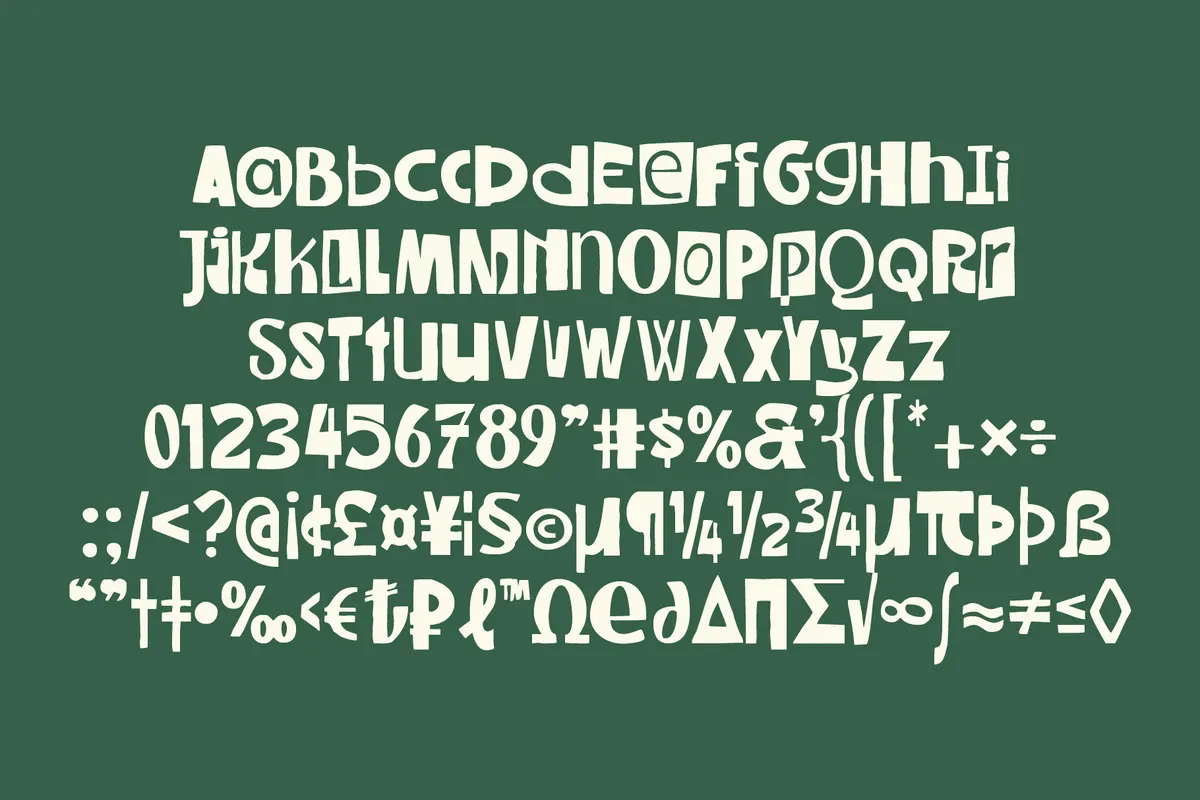 Wooble Ransom - Playful Ransom-Note Display Font