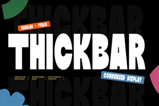 Thickbar - Bold Condensed Chunky Sans Font
