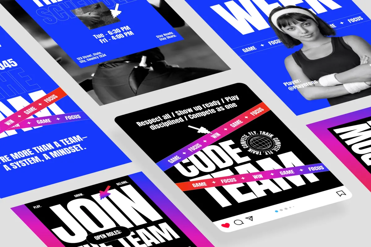 Football Sport Instagram Pack - Adobe Template