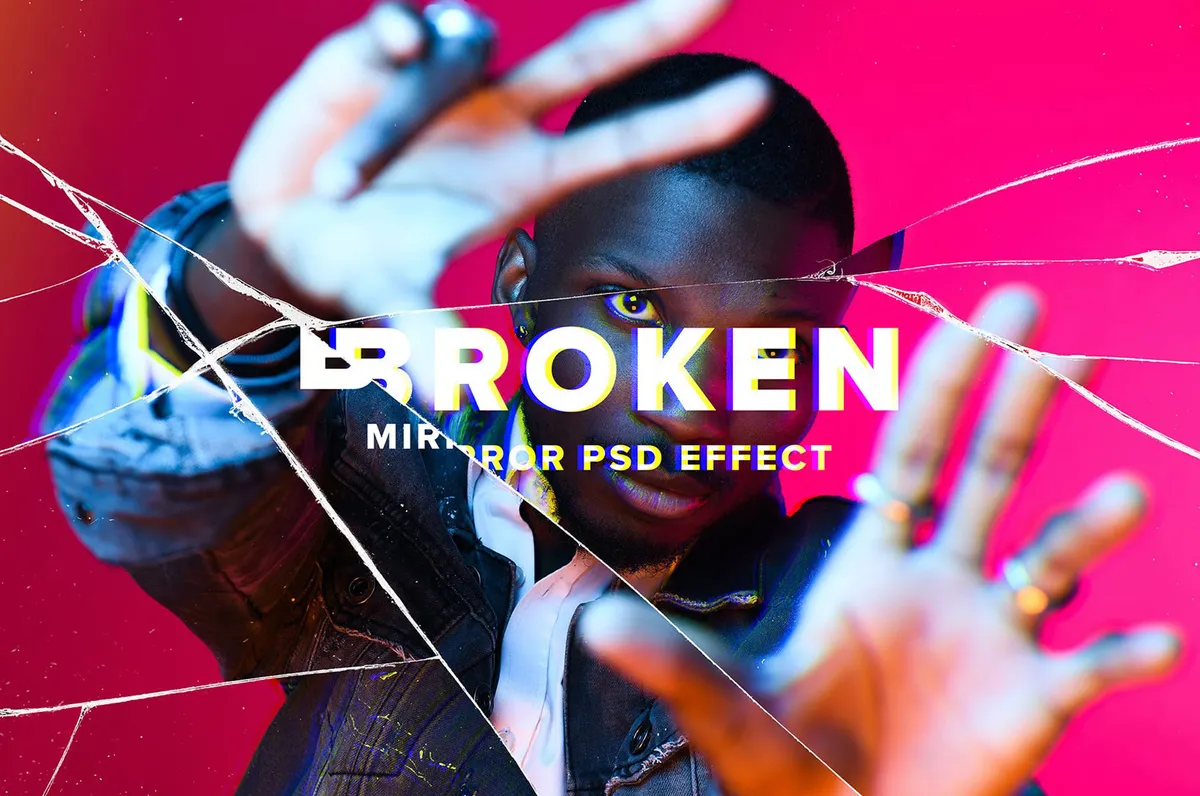 Broken Mirror Photo Effect