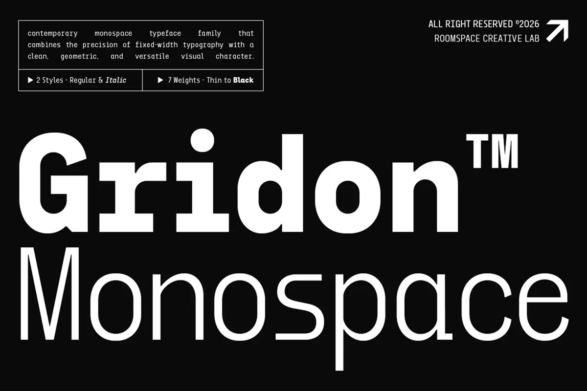 Gridon - Geometric Display Sans Font