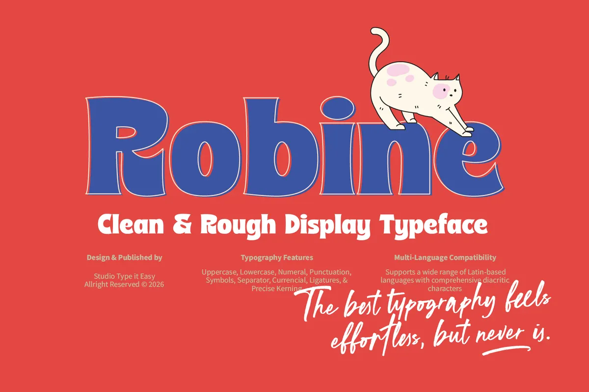 ST Robine - Playful Rough Display Font