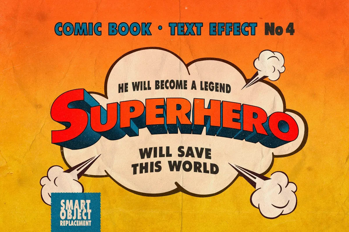 Vintage Comics Text Effects