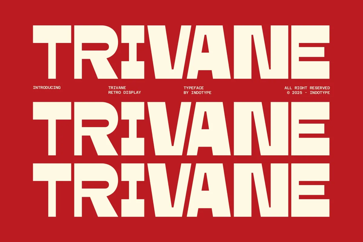 Trivane - Bold Reverse Contrast Display Font