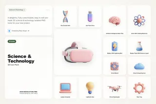 3D Science & Technology Icons