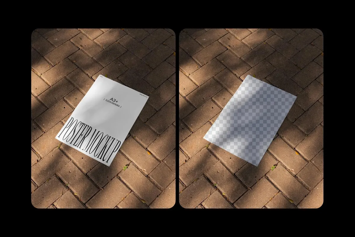 Paving Tiles A3 Poster Mockup
