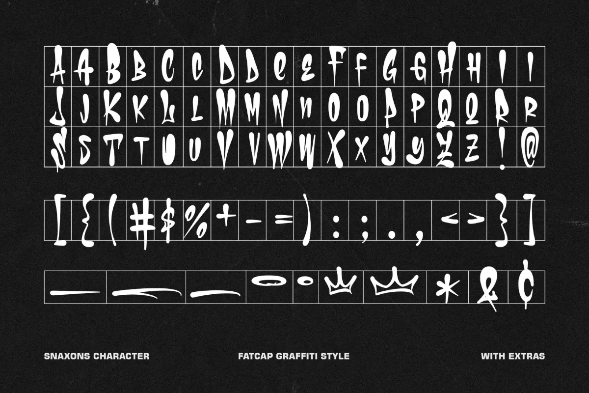 Snaxons - Fat Cap Graffiti Font